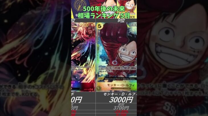 【ワンピースカード】500年後の未来 相場ランキング 5月