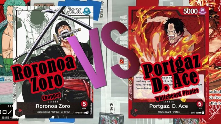 Main Kartu #onepiece | Roronoa Zoro Merah OP01 vs Portgaz D Ace Merah OP03