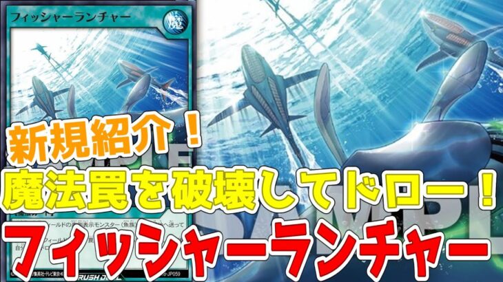 【ラッシュデュエル】新規紹介！フィッシャーランチャー！魔法罠を破壊してドローできるぞ！！！【遊戯王】