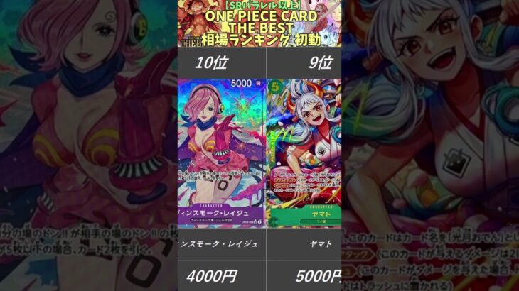 【ワンピースカード】ONE PIECE CARD THE BEST 相場ランキング 初動 【最新弾】SRパラレル以上