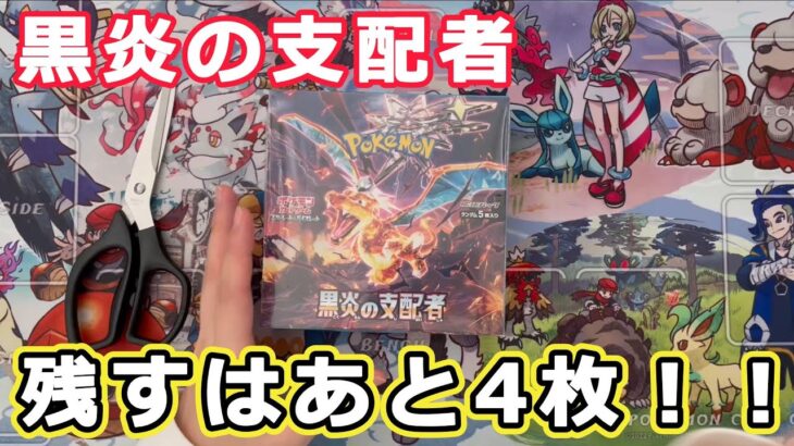 【ポケカ】コンプまであと少し？！今回も嫁のポンコツが炸裂する黒炎の支配者開封【2箱目】