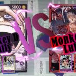 Main Kartu #onepiece |  Monkey D Luffy Ungu Hitam OP09 vs Monkey D Luffy Merah Ungu ST10