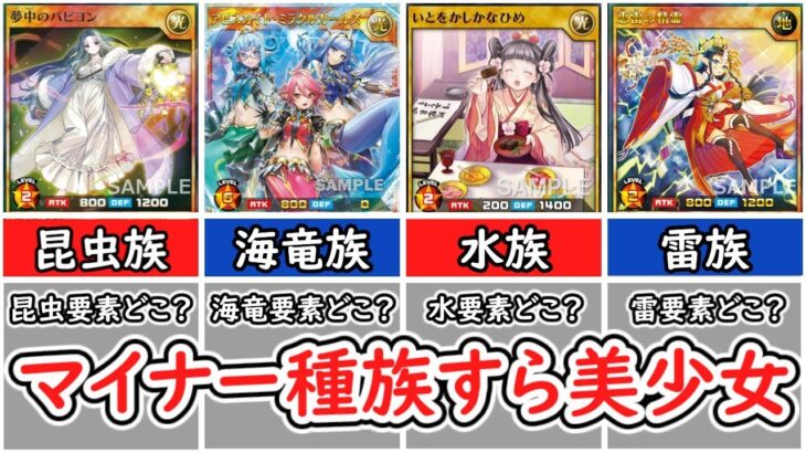 【遊戯王】美少女だらけのラッシュデュエル：種族別編【遊戯王ラッシュデュエル】【ゆっくり解説】