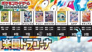 【ポケカ】新弾！楽園ドラゴーナ相場ランキング！ルチアのお宝映像付きw