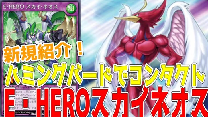 【ラッシュデュエル】新規紹介！E・HEROスカイネオス！HERO強化２枚！コンタクトフュージョンできる風ネオス！！！【遊戯王】