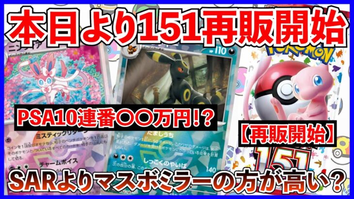 【ポケカ投資】今年最後の151再版・・・！？レギュ落ちまで残り１年！！！【ポケカ】【ポケカ投資】【テラスタルフェス】【151】【マスボミラー】