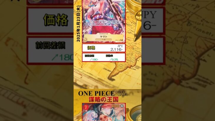 【ワンピースカード】謀略の王国 最新相場まとめ 2025.1.23【相場】 #ワンピースカード #ワンピースカード相場 #謀略の王国