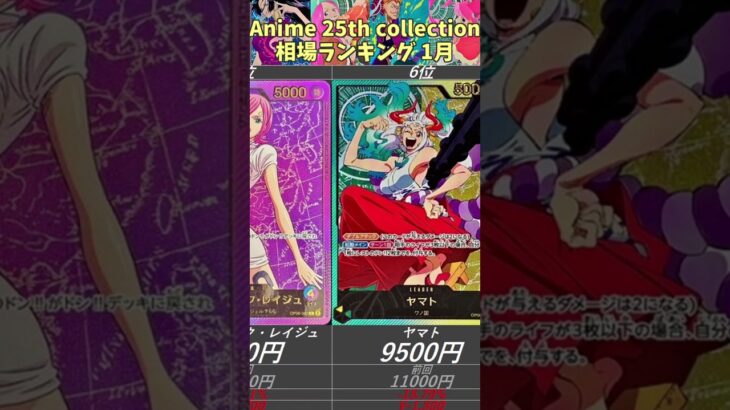 【ワンピースカード】Anime 25th collection 相場ランキング 初動から下落