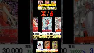 3/15 ②/6 高額カードランキング 販売買取相場 神速の拳発売後2週間後 ワンピカード