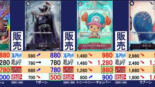 3/7 メモリアルコレクション 販売4社比較 神速の拳発売6日後  ワンピカード