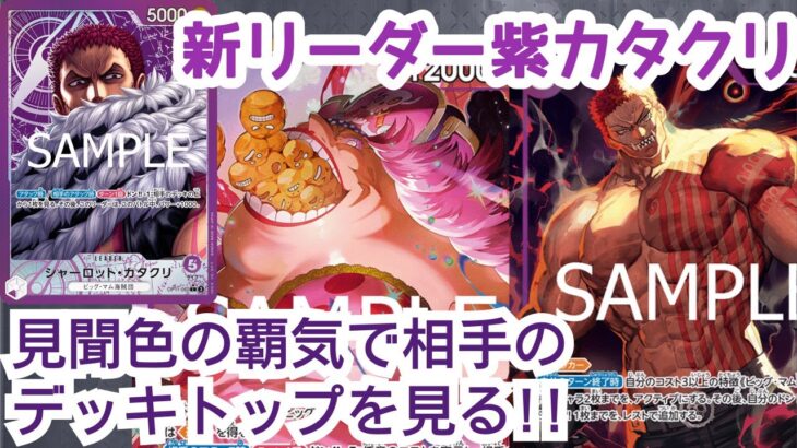 【ワンピースカード】【デッキ紹介】見聞色の覇気でデッキを見破れ!!新リーダー紫カタクリの戦い方が新時代すぎる?!