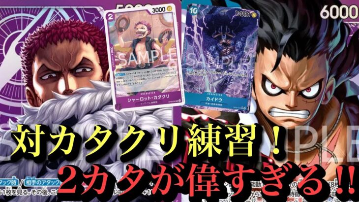 【ワンピースカード】ルフィ不利そうだけど調整して練習あるのみ‼︎紫カタクリvs青紫ルフィ