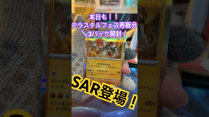 【テラスタルフェス】3パック開封！SARキタ！感謝！！＃short#ポケモン＃pokemon