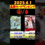 4/1 ⑥/6 高額ランキング ４月初めの販売買取相場 ワンピカード