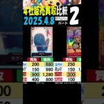 4/8 ②/3 メモリアル 4社で販売買取比較 エクストラブースター メモリアルコレクション ワンピカード