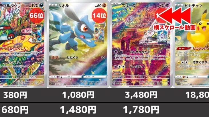 【ポケカ】流石に高騰し過ぎ AR高額ランキング 2025年4月最新価格相場(ロケット団の栄光前/熱風のアリーナ後)【ポケモンカード】Pokemon Cards Illustration Rare