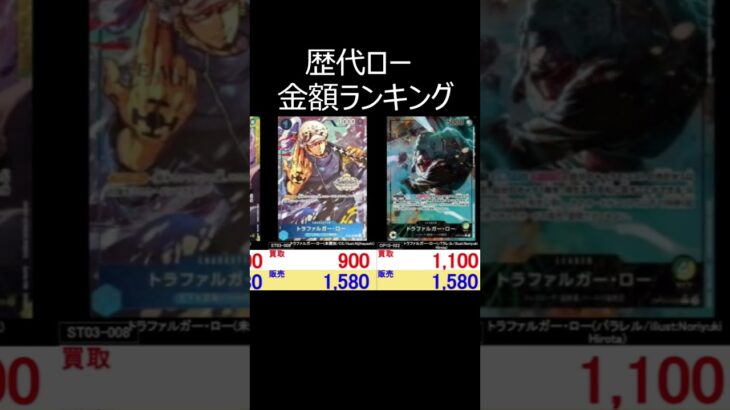 【ワンピカ】歴代ロー TOP33ランキング 2025年 最新価格相場 Most expensive One Piece card (ro-) 【ワンピースカード】