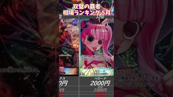 【ワンピースカード】双璧の覇者 相場ランキング 5月