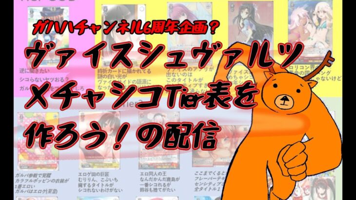 【ヴァイス】WSメチャシコTier表を作ろう！【WS】