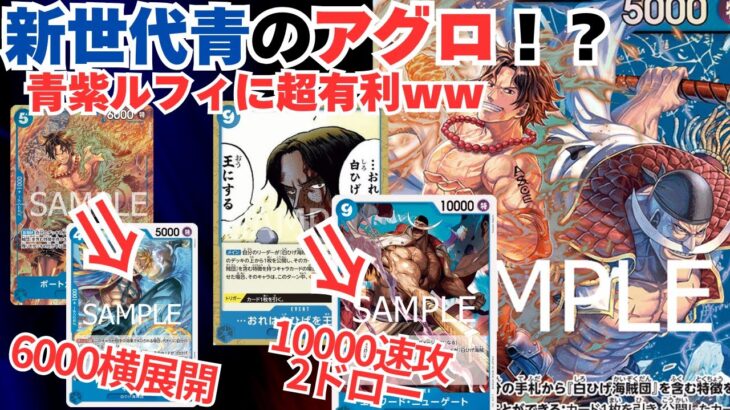 【新環境】攻撃回数多すぎ…新時代の青アグロ！？　青エース＆ニューゲートvs青紫ルフィ【#ワンピースカード 】Bl Ace And Newgate vs Bl/P Luffi