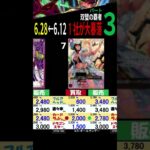 6/28←6/12 ③/3 双璧 1社の買取が大暴落 4社比較 双璧の覇者 ワンピースカードザベスト2 発売1ケ月前 ワンピースカード ワンピカード 相場 新弾