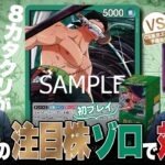【ワンピースカード】新弾で大注目のゾロを調べるためにCS東京エリア予選突破した佐藤の紫ルフィで対戦・解説！