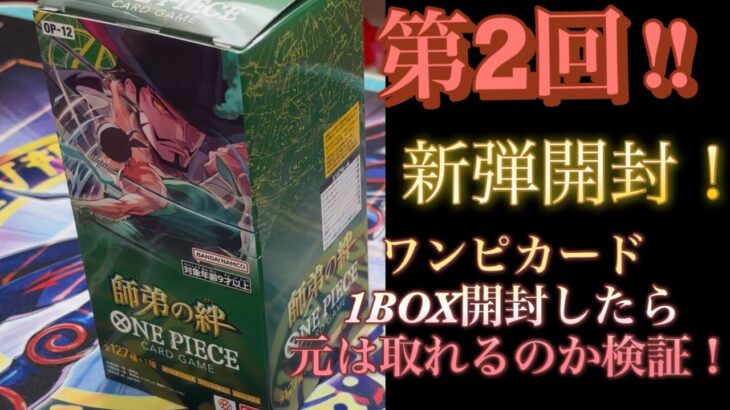 【師弟の絆】ワンピースカードの新弾を開封したら元は取れるのか検証！