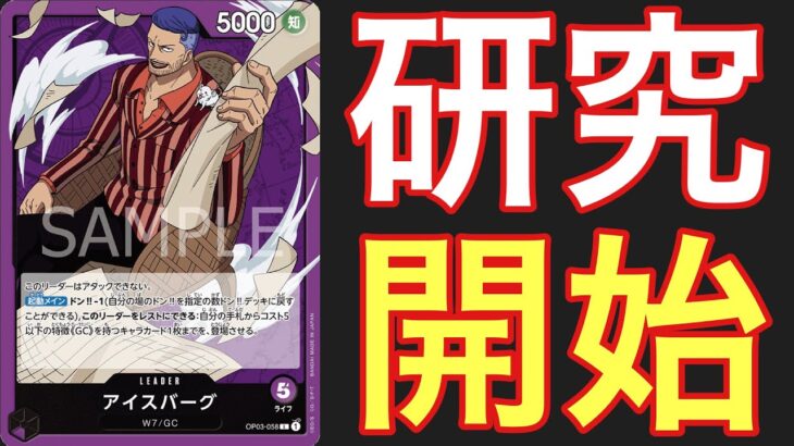 【マイナーリーダー救出】第1回紫アイスバーグを救いたい！！研究開始します！！