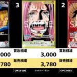 受け継がれる意志 11種 カード ネット内での相場予想価格 ワンピースカードザベスト2発売1週間前 ワンピースカード ワンピカード 相場 新弾