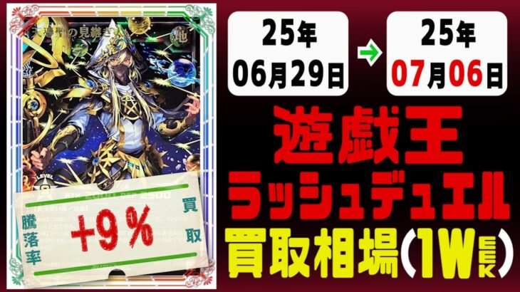 ラッシュデュエル 買取相場《189枚/週》｜06月29日～07月06日 ＜100円以上騰落＞ #遊戯王ラッシュデュエル #ラッシュ #遊戯王 #進撃のアクセルロード