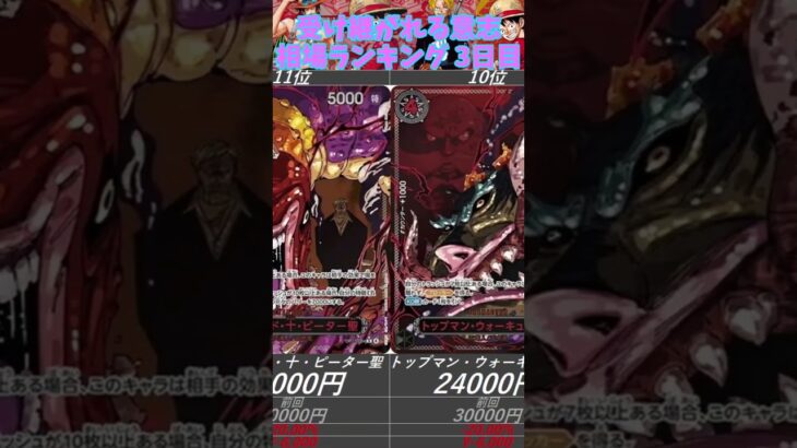 【ワンピースカード】受け継がれる意志 相場ランキング 3日目
