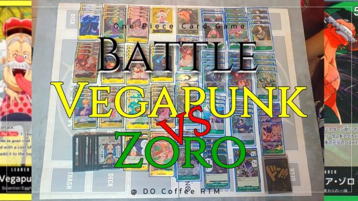 Main Kartu #onepiece | Vegapunk Kuning  (OP07) vs Zoro Hijau (OP12) di DO Coffee