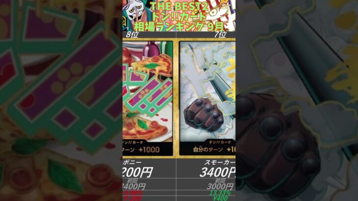 【ワンピースカード】THE BEST2 ドン！！カード 相場ランキング 9月