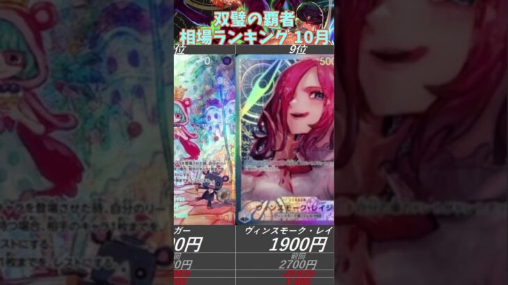 【ワンピースカード】双璧の覇者 相場ランキング 10月