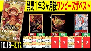(PRB01) 4社販売買取価格比較【ワンピースザベスト】発売1年3ヶ月後【10/18←8/22】Heroines edition発売前 ワンピースカード ワンピカ 相場 新弾