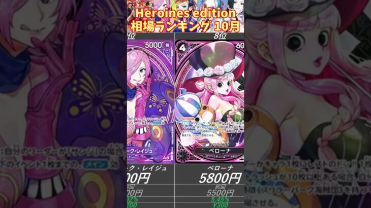 【ワンピースカード】Heroines edition 相場ランキング 10月