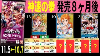 (OP11)【発売8ヶ月後】4社買取販売比較【神速の拳】(11/5←10/7) Heroines edition 蒼海の七傑 ワンピースカード ワンピカ 相場 新弾 EB03 OP14