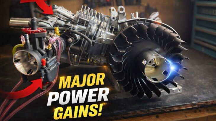 405CC Briggs and Stratton vanguard gets a custom exhaust and carb