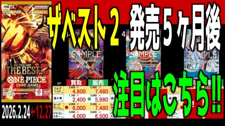 (PRB02)【発売7ヶ月後 TOP54】ザベスト２【2/24←12/27】神の島の冒険 プレミアムブースター ワンピース ワンピカード 新弾 相場