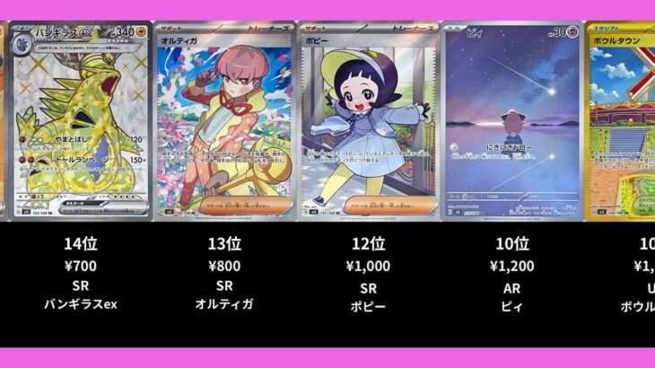 【ポケカ】黒炎の支配者の高額ランキングTOP22【ポケモンカード】【2026-03-24】