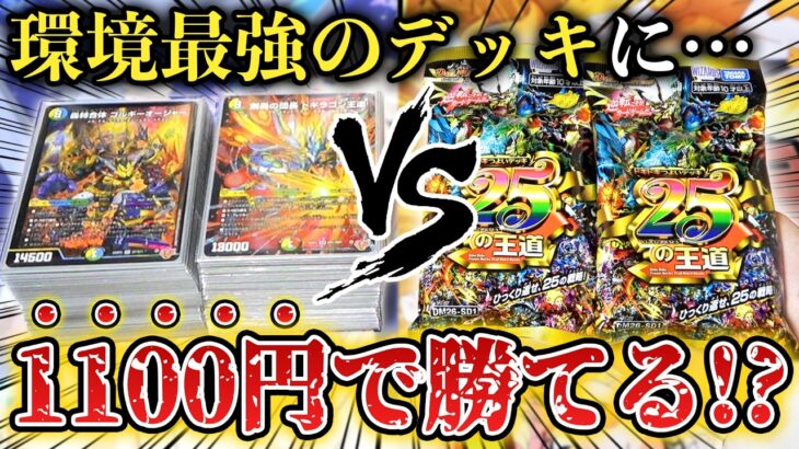 【検証】構築が過去最強の1100円のスタートデッキを『環境最強デッキとガチ対決』させたら大会レベルの大激戦になったんだがwww【デュエマ開封/対戦動画】【ドキドキつよいデッキ】