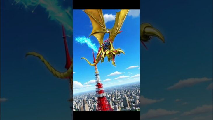 【🧠Grok遊戯王】東京上空「竜騎士ガイア」 #Shorts