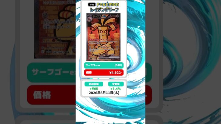 【ポケカ】レイジングサーフ 最新相場まとめ 2026.6.11【相場】#ポケカ #ポケカ相場 #レイジングサーフ