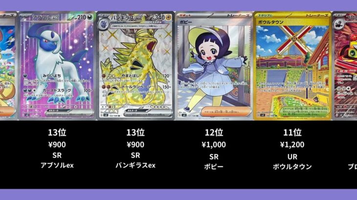 【ポケカ】黒炎の支配者の高額ランキングTOP22【ポケモンカード】【2026-06-04】