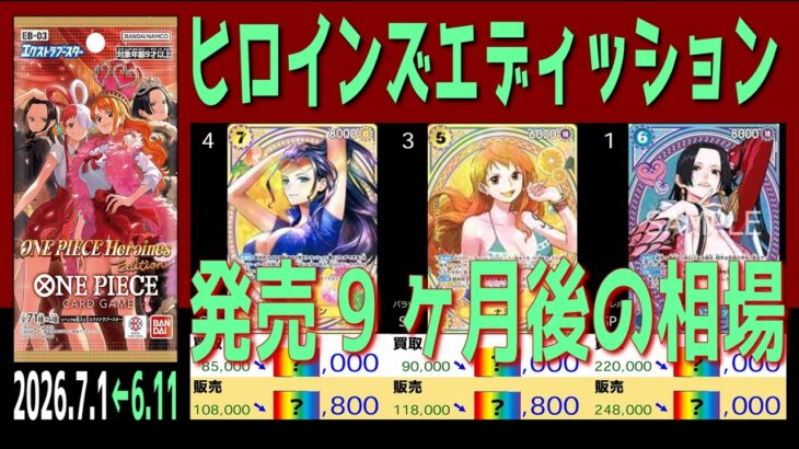 全編 (EB03)【発売9ヶ月後 価格予想TOP30】ヒロインズエディッション【2026.7.1←6.11】世界最強の戦士 ワンピカ ワンピース カード 新弾 相場