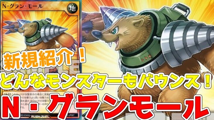 【ラッシュデュエル】新規紹介！N・グランモール！どんなモンスターもバウンスできる！だがデメリットがついた！！【遊戯王】