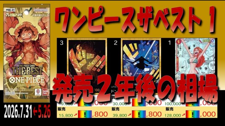 全編 (PRB01)【発売2年後 価格相場TOP39】ワンピースザベスト1【2026.7.31←5.26】プレミアムブースター 世界最強の戦士 ワンピカ ワンピース カード 新弾