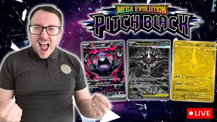 Pokémon TCG Pitch Black Booster Box Opening LIVE! 🌌 | PokéPhrase + Giveaways!