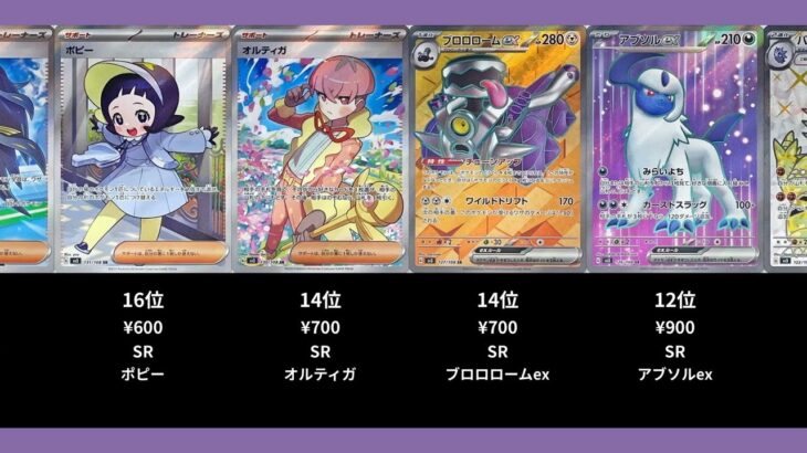 【ポケカ】黒炎の支配者の高額ランキングTOP22【ポケモンカード】【2026-07-18】