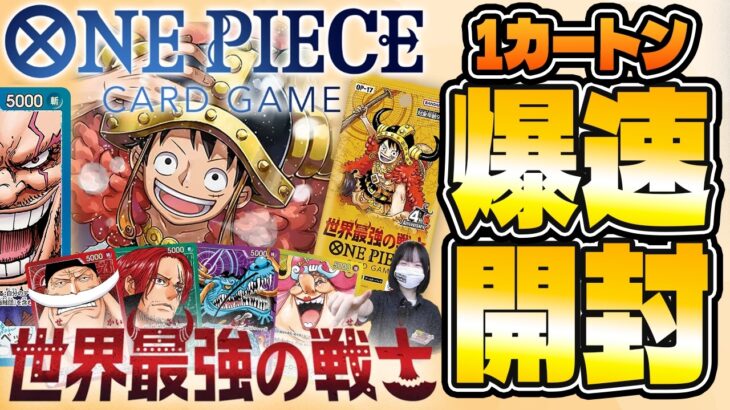 【ワンピ最新弾】世界最強の戦士1カートン爆速開封!!【エルバフ】
